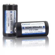   KeepPower 16340 850mAh RCR123A újratölthető 3,7V Lithium fotóelem