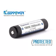 18650 3500mAh 10A KÚPOS KeepPower 3,7V Li-ion akkumulátor