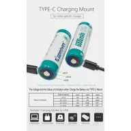   Keeppower védett Li-ion akkumulátor USB-C 3,6V 6000mAh 10A  