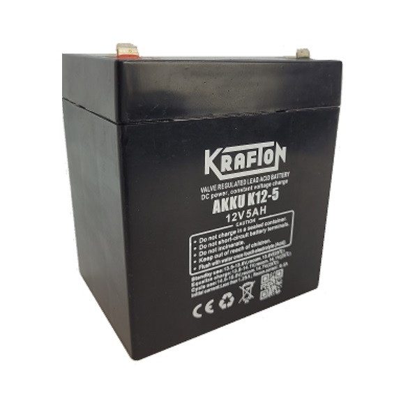 12V 5Ah Krafton K12-5 zselés akkumulátor