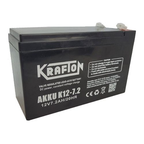 Krafton K12-7.2 12V 7,2Ah zárt ólomsavas akkumulátor