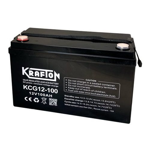 Krafton KCG12-100 12V 100Ah ciklikus szolár akkumulátor