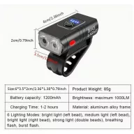 Led USB Type-C első-hátsó kerékpár lámpa szett