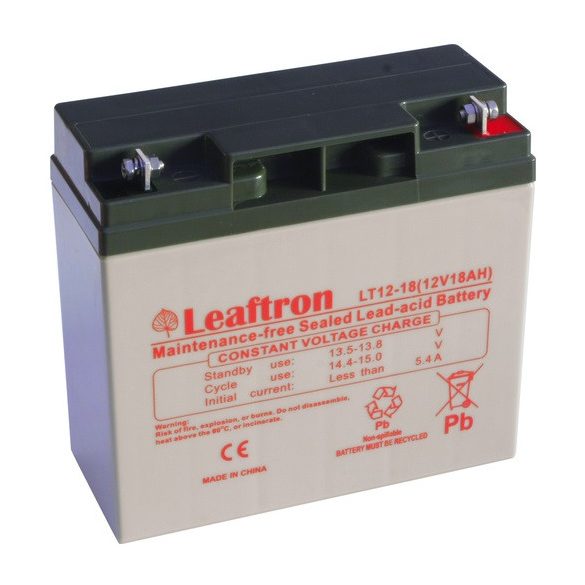 Leaftron LT12-18 12V 18Ah zselés akkumulátor