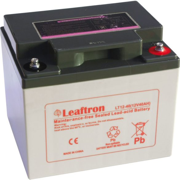Leaftron LT12-40 12V 40Ah zselés akkumulátor