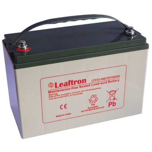 Leaftron LTC12-100 12V 100Ah zselés ciklikus elektromos kerékpár akkumulátor