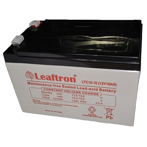 Leaftron LTC12-15 12V 15Ah elektromos kerékpár akkumulátor