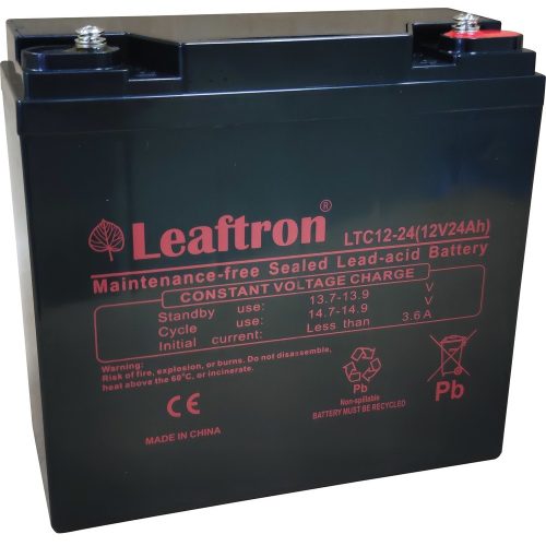 Leaftron LTC12-24 12V 24Ah ciklikus elektromos kerékpár akkumulátor