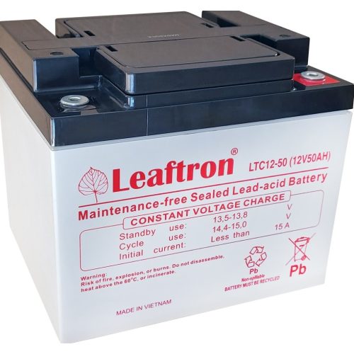 Leaftron LTC12-50 zselés ciklikus akkumulátor 12V 50Ah 