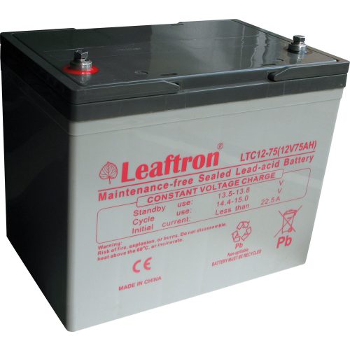 Leaftron LTC12-75 12V 75Ah kerekesszék rokkantkocsi akkumulátor