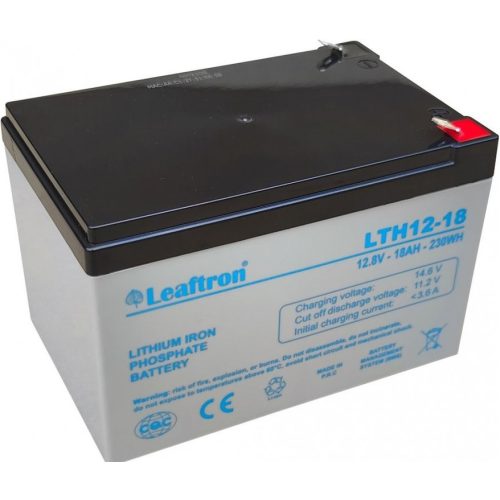 Leaftron LTH12-18 lithium akkumulátor LiFePO4 12V 18Ah