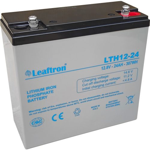 Leaftron LTH12-24 lithium akkumulátor LiFePO4 12V 24Ah
