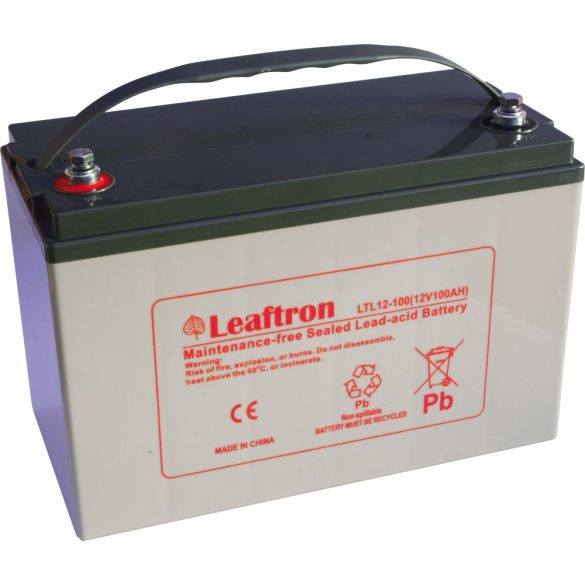 Leaftron LTL12-100 12V 100Ah zselés akkumulátor