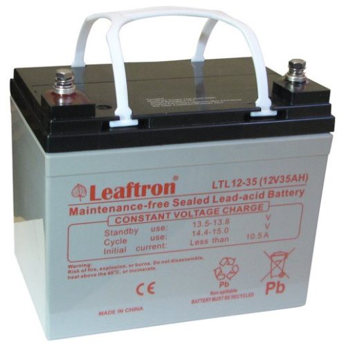 12V 35Ah Leaftron LTL12-35 zselés akkumulátor