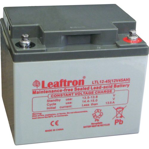 12V 45Ah Leaftron LTL12-45 zselés akkumulátor