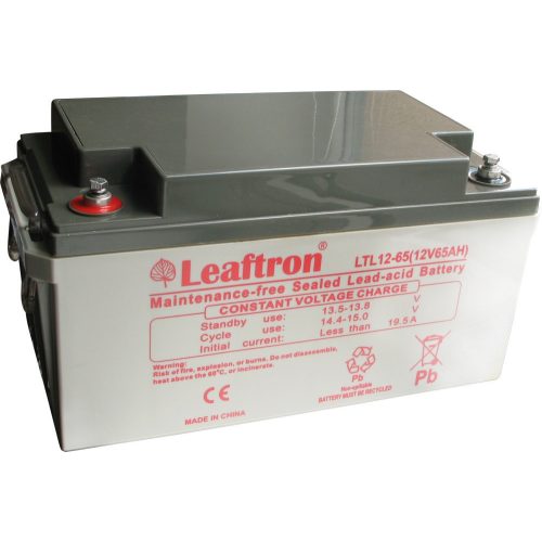 12V 65Ah Leaftron LTL12-65 zselés akkumulátor