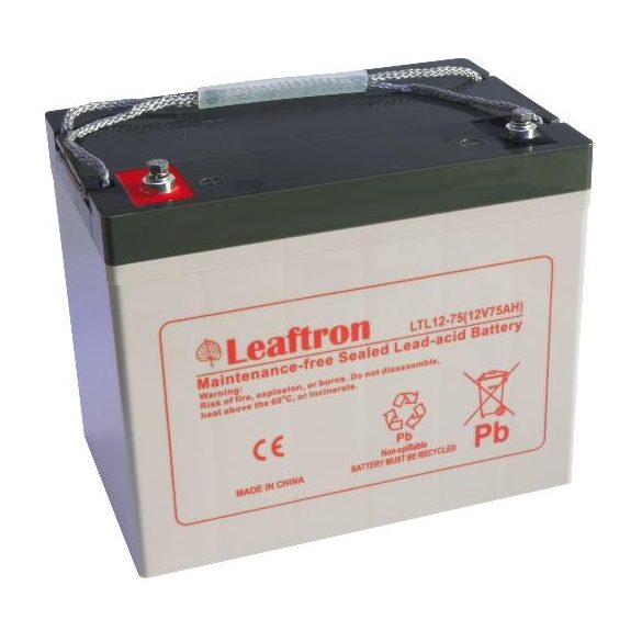 Leaftron LTL12-75 12V 75Ah zselés akkumulátor