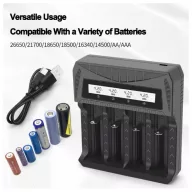   1,2V AA/AAA Ni-Mh Ni-cd 3,7V 18650 Li-ion akkumulátor töltő