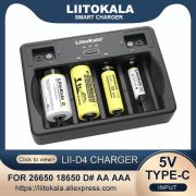 LiitoKala Lii-D4 Li-Ion/Ni-Mh/Ni-CD USB univerzális intelligens elem töltő