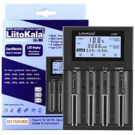   LiitoKala Lii-M4 USB 3,6V/3,7V Li-ion akkumulátor 1,2V Ni-Mh/Ni-Cd elemtöltő