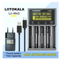  LiitoKala Lii-M4S 3,6V/3,7V Li-Ion akkumulátor 1,2V NiMh/NiCD elemtöltő