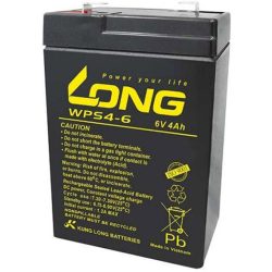 Long 6V 4Ah F1 WPS4-6 gondozásmentes akkumulátor