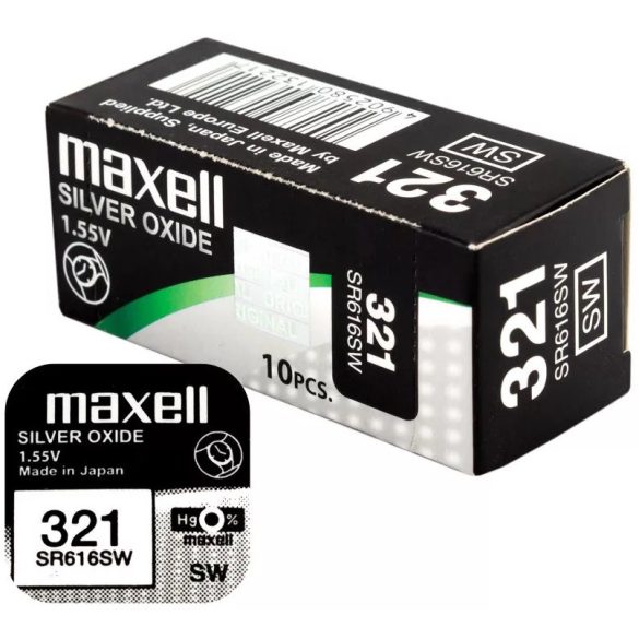 Maxell 321 SR616SW ezüst-oxid gombelem