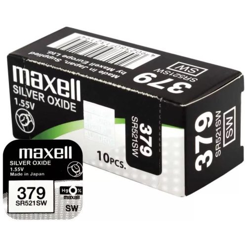 Maxell 379 SR521SW ezüst-oxid gombelem