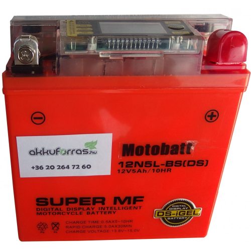 MotoBatt 12N5L-BS iGEL 12V 5Ah 45A motor akkumulátor