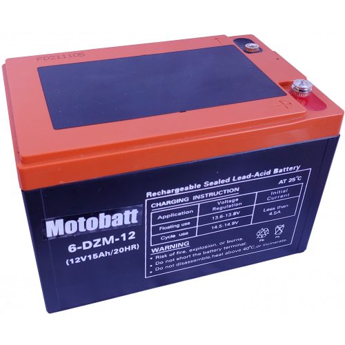 MotoBatt 6-DZM-12 12V 15Ah elektromos kerékpár akkumulátor