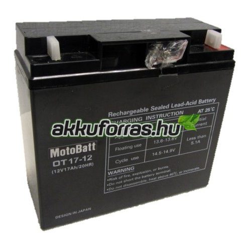 MotoBatt 12V 17Ah zselés akkumulátor