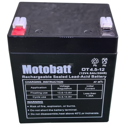 MotoBatt OT4.5-12 12V 4,5Ah zárt ólomsavas akkumulátor