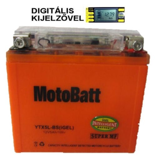 MotoBatt YTX5L-BS iGEL 12V 5Ah 80A motor akkumulátor