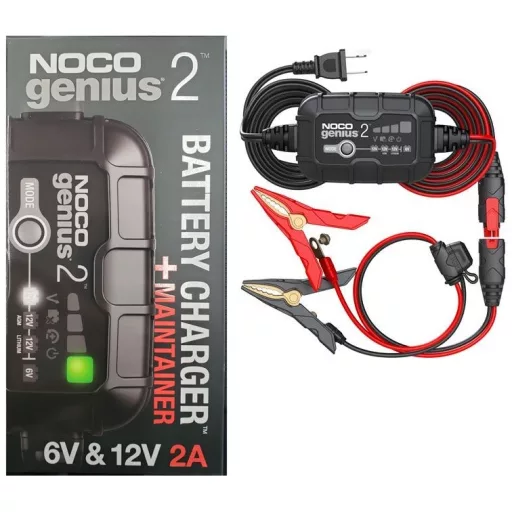NOCO Genius 2 6V/12V 2A Super MF GEL VRLA AGM 2-40Ah smart Li-ion akkumulátor töltő