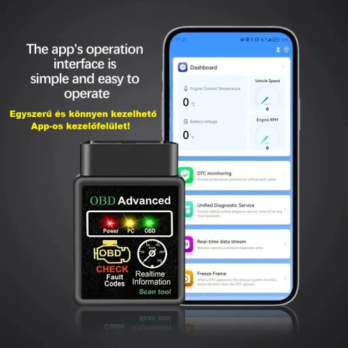 Diagnosztikai teszter OBD hibakód kiolvasó