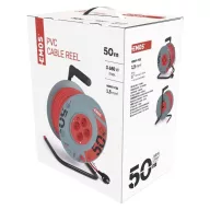   Kábeldob 50 m / 4 aljzat / narancssárga / PVC / 230 V / 1,5 mm2 P09250