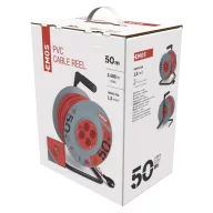   Kábeldob 50 m / 4 aljzat / piros / PVC / 230 V / 1,5 mm2 P092501