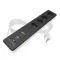  GoSmart hosszabbító 2 m / 4 aljzat / kapcsolós / USB / fehér-fekete / PVC / 1,5 mm2 P1422SM