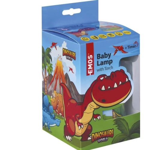 EMOS LED éjjeli lámpa gyerekeknek Dino, 3× AAA P3380