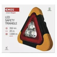    LED figyelmeztető háromszög, tölthető, COB LED + piros LED P4010