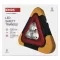  LED figyelmeztető háromszög, tölthető, COB LED + piros LED P4010