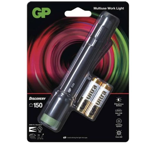 GP LED Zseblámpa C33 + 2× AA GP Ultra elem P8504