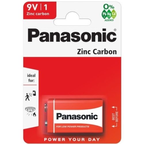 Panasonic 6F22 ZINC Carbon 9V elem