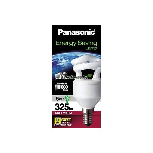 Panasonic EFD5E27HDE14E 5W E14 energiatakarékos fénycső