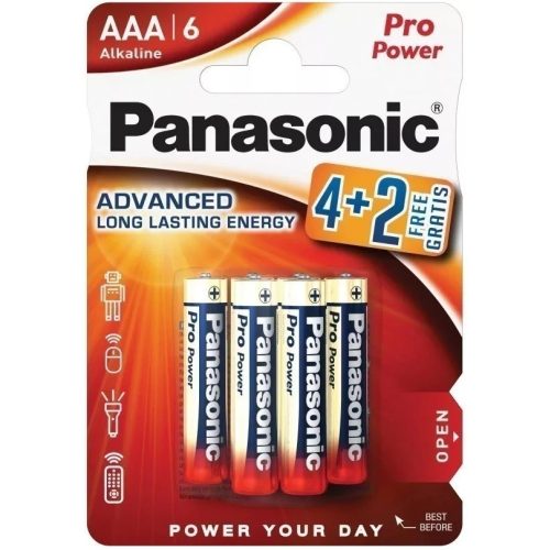 Panasonic Pro Power LR03PPG/6BP 6db AAA mikro elem