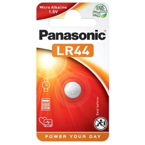 Panasonic LR44 1,5V alkáli gombelem