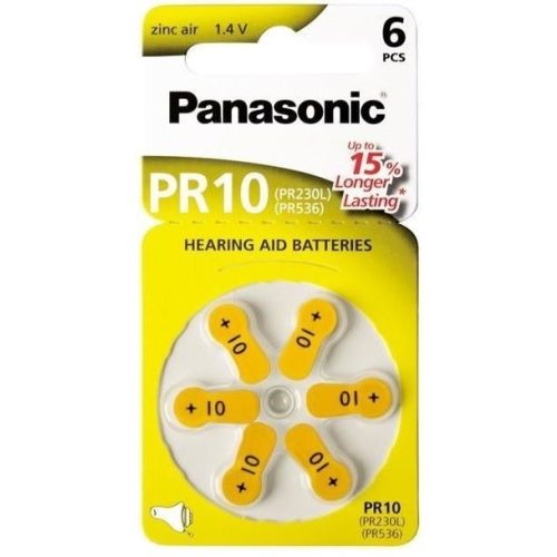 Panasonic PR10 PR70 6db hallókészülék elem