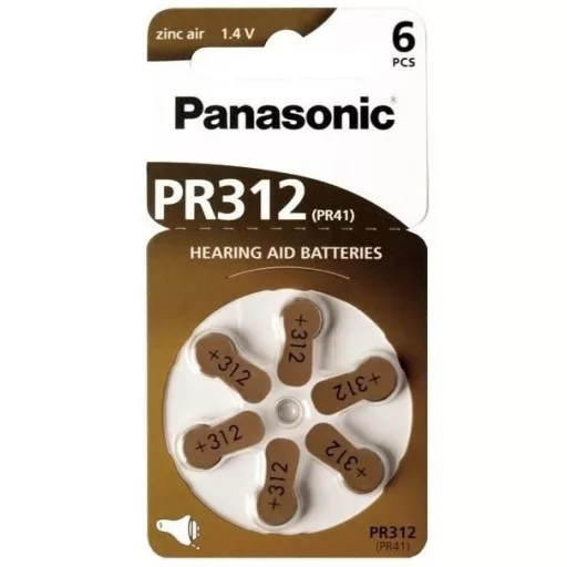 Panasonic PR312/6 PR41 1,45V hallókészülék elem