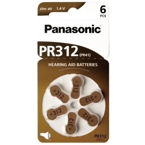 Panasonic PR312 PR41 6db hallókészülék elem