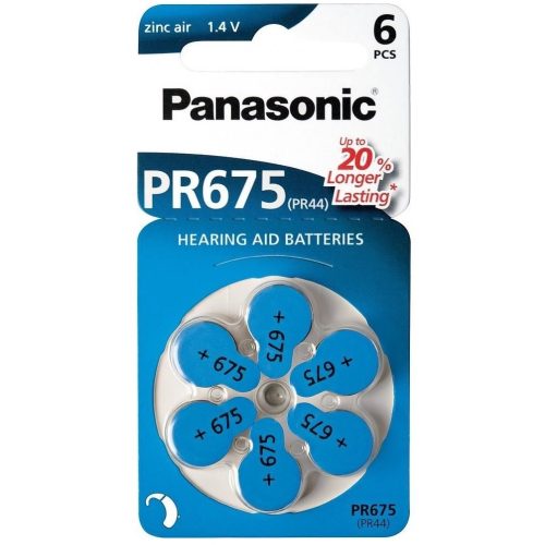 Panasonic PR675 PR44 6db hallókészülék elem
